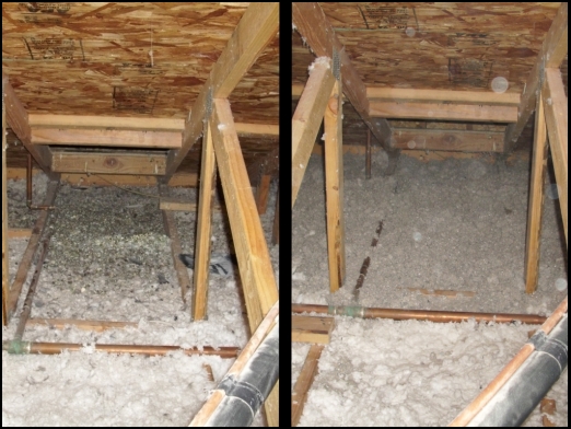 Before and After Attic Clean Up